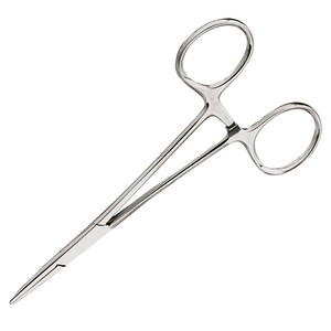Pinza de sujeción para instrumentos de laboratorio dental, recta, ligeramente dentada, de acero inoxidable, longitud 130 mm, longitud de mandíbula recta 110 mm - Product Image 6