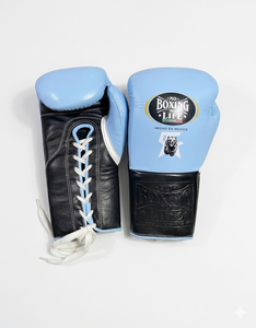 No Boxing No Life Guantes de Boxeo Profesionales Estilo Mexicano con Cordones Unisex de Cuero Genuino Rojo / Verde / Azul - Product Image 1