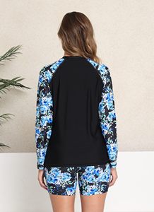 <b>Women</b> <b>Rash</b> <b>Guard</b> Performance Swim Shirt Quick Dry Soft Fabric Lightweight UV Outdoor Water Sports Top - Product Image 4