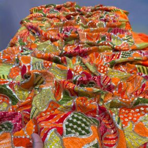 Premium position print with embroidery fabric is a modern textile designed for stylish fashion and <b>garment</b> collections This fabr - Product Image 1