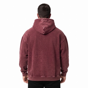 Men's <b>Vintage</b> Acid Wash Men's Rhinestone Hoodie Custom <b>Oversized</b> Cotton Streetwear Hooded Pullover <b>Sweatshirt</b> - Product Image 6