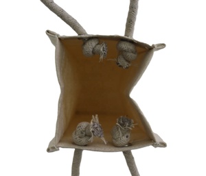 ถุงหิ้วหิ้วสำหรับใส่ไวน์แคนวาสขวดเดี่ยวผ้าใบเคลือบ10ออนซ์สีขาวธรรมชาติ - Product Image 6