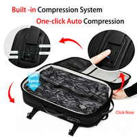 Sac à dos de voyage extensible à compression sous vide avec pompe à air automatique à un clic, étanche, double ports USB, vente en gros pour les voyages en plein air
