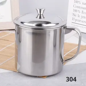 Tasse à eau pour petit-déjeuner Bold Blossom en acier inoxydable 316, épaissie, multi-usage, style américain, portable, écologique, pour usage domestique, compatible gaz - Product Image 1