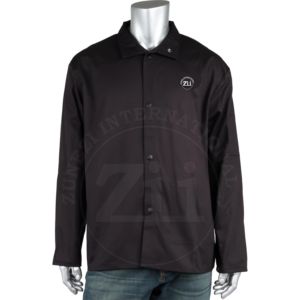 Chaqueta de Trabajo Negra ZUNEZI con Logotipo Estampado en la Espalda, Ropa de Seguridad, Chaqueta de Soldadura de Algodón FR, Ignífuga, con Respirador Industrial - Product Image 6