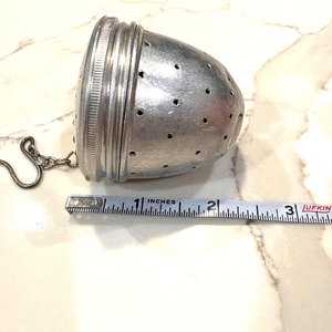 Silver <b>Tea</b> <b>Infuser</b> Easy Clean <b>Tea</b> <b>Infuser</b> Home & Kitchen Reusable Stainless Steel Separator Silver Color Shiny Polished Strainer - Product Image 3
