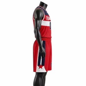 Maillots de sport respirants en polyester pour hommes, ensembles d'uniformes de basketball personnalisables pour jeunes, vêtements de basketball sur mesure - Product Image 3
