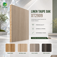Panneau de bois aggloméré orienté (OSB) mélaminé Jinbase SXT2909 Linen Taupe Oak 18 mm E0 1220x2440 mm pour meubles et menuiseries