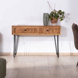 Consola Royal Structure de Andana en madera de acacia con patas de metal y frentes con relieve Wendy - Product Image 1