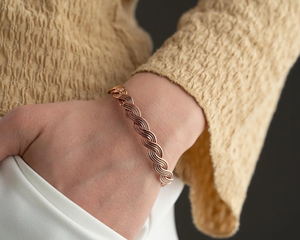 NEHA ENTERPRISES NE-CB132 Brazalete de Cobre Puro de Lujo, Brazalete Ajustable Hecho a Mano, Colección de Joyería Clásica Kada - Product Image 5