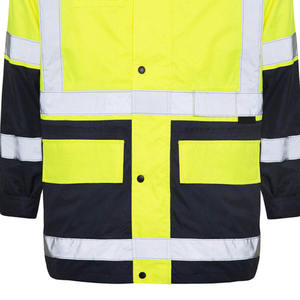 Veste de sécurité réfléchissante sportive à capuche pour homme, isolée, imperméable, vêtements de travail d'hiver avec haute visibilité - Product Image 5