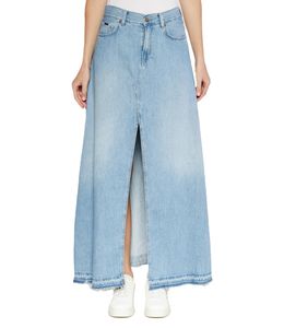 Women's <b>Plus</b> <b>Size</b> <b>Denim</b> <b>Long</b> <b>Skirt</b> High Quality Breathable Cotton Casual Women's Fashion Outer Wear Custom Logo - Product Image 2