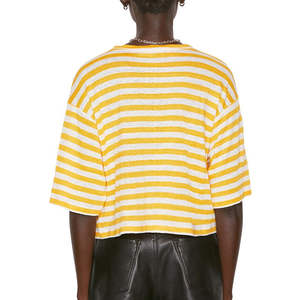 Crop top d'été mignon pour femmes, confortable, tendance, vêtements de sport pour la gym et le fitness, 100% coton, écologique, séchage rapide - Product Image 4