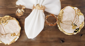 Anneau de serviette décoratif en métal, écologique, classique, pour l'agencement de table de fête, l'accueil à domicile et les repas de célébration spéciaux - Product Image 4