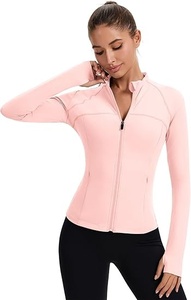 Women's <b>Black</b> <b>Long</b> <b>Sleeve</b> Fitted Zip Front Sports <b>Bodysuit</b> with Polyester and Solid Color Design No Packaging - Product Image 2