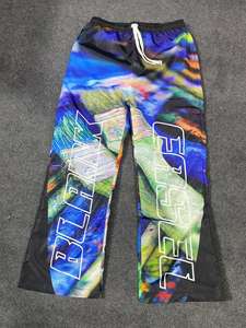 Pantalones de hombre personalizables con estampado por transferencia térmica, transpirables, ecológicos, con bolsillos casuales, cierre de cremallera, tela de nailon/algodón, servicio OEM. - Product Image 3