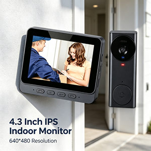 IFA03 M17S Timbre con Cámara Inalámbrico, Pantalla IPS de 4.3 Pulgadas, 120 °   Timbre de Puerta con Cámara de Visión Nocturna Gran Angular - Product Image 3