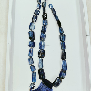 Cuentas sueltas de cianita azul de piedras preciosas naturales al por mayor para joyería, pulsera hecha a mano, hebras de cuentas de piedras preciosas lisas - Product Image 3