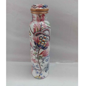 Juego de Botellas de Agua de Cobre Biológico con Tapa, Acabado Martillado, Diseño Moderno, Portátil, para Uso Doméstico - Product Image 6
