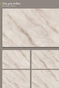 Carrelage mural aspect marbre beige 1200x1800, carrelage céramique décoratif biseauté pour salle de bain, salon - Product Image 2