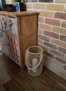 Handmade Bamboo <b>Lantern</b> with Wooden Beads Candle Holder Eco Friendly Rustic <b>Tealight</b> Lamp Natural Bamboo Lighting OEM Supplier V - Product Image 4