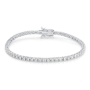 3.3 CT Lab Grown Diamond Tennis Bracelet 10K White <b>Gold</b> IGI Certified Rhodium Plated Classic Fine Everyday Wear Engagement - Product Image 4