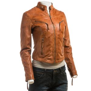 Chaqueta Corta de Cuero para Mujer, Estilo Moderno, Ajustada, Tipo Biker, Prenda Exterior de Moda para Invierno - Product Image 5