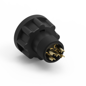 Connecteur étanche IP67 de taille 5 broches, contact en laiton, boîtier en nylon moulé avec câble - Product Image 2