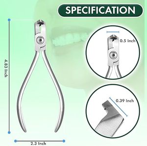Manual Surgical Stainless Steel Orthodontic <b>Pliers</b> Dental Lab Wire Cutters Band Removing Forceps Ergonomic Tools - Product Image 3