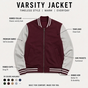 Custom Men's Bomber <b>Jacket</b> OEM ODM Private Label <b>Zip</b> <b>Up</b> Casual <b>Jacket</b> Manufacturer Factory Supplier - Product Image 6