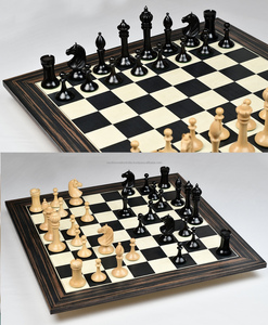 Prestigioso juego de ajedrez de cuerno hecho a mano Tablero y piezas lujosamente elaborados - Product Image 4