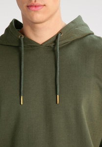 Sudadera con Capucha para Hombre, Color Verde Oliva, Algodón, Corte Regular, Estilo Casual, para Otoño, Color Sólido, BRG, Sudaderas con Capucha para Hombre - Product Image 3