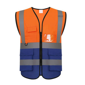 Gilet de sécurité réfléchissant haute visibilité pour moto, vêtements de travail réfléchissants, gilet de travail multi-poches pour hommes - Product Image 1