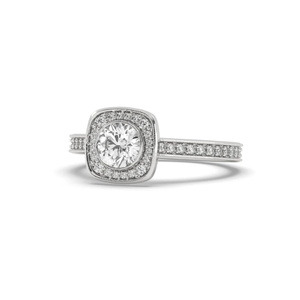 AJRETAIL Bague solitaire pour femme en or blanc 14 carats avec diamant de laboratoire de 1,066 carats avec certificat, taille 5 - Product Image 2