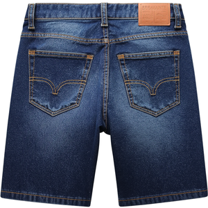 Men's Custom Denim Shorts 14oz Raw Selvedge Rigid Cotton Straight Leg Jean Shorts Red <b>Line</b> Detail Five Pockets <b>Pants</b> Wholesale - Product Image 4