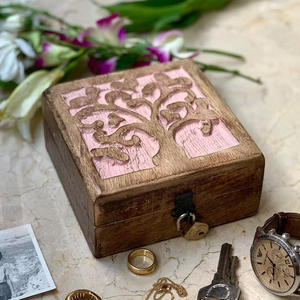 Affordable Vintage Wooden <b>Treasure</b> <b>Chest</b> for Jewelry, Coins, Keepsakes and Small Accessories By AALIYAN IMPEX - Product Image 6