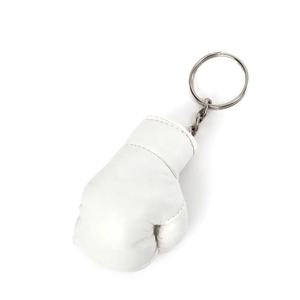 Porte-clés Gant de Boxe en Cuir PU Blanc Ivoire avec Anneaux de Suspension, Léger, Accessoire de Sac, Souvenir Sportif - Product Image 5