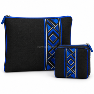 Ensemble de sacs de tefillin et talit de qualité supérieure avec fermeture éclair, protection, artisanat raffiné, tissu durable, design pratique pour 4 personnes - Product Image 1