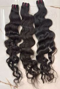Extensions de cheveux naturels indiens bruts de qualité supérieure, double épaisseur, ondulés, Remy, à clipser, doux, lisses, brillance naturelle, au meilleur prix - Product Image 5