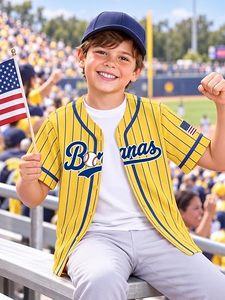 Maillot de baseball personnalisé uni à manches courtes et col en V, pull unisexe pour adulte, uniforme de softball 100 % polyester 240g, entièrement sublimé - Product Image 4