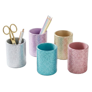 Portaplumas de Cuero PU Brillante con Logotipo Personalizado, Organizador de Escritorio para Suministros de Oficina y Escolares - Product Image 6