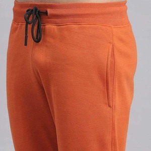 Survêtement à capuche orange pour homme, coupe classique, couleur unie, avec poches latérales, vêtement d'automne, 100% coton respirant - Product Image 5