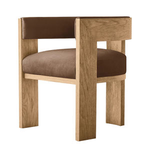 Sillas de Comedor Modernas Cordoba, Madera de Teca Sólida, Ratán Tejido, Acabado Natural, Tapicería de Lino Impermeable para Casa o Apartamento - Product Image 6