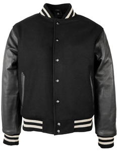 Chaquetas Varsity de invierno de cuero/lana de estilo personalizado, superventas, a la venta a precio económico. - Product Image 1
