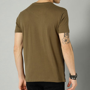 Warrior <b>Spirit</b> Men's Short Sleeve T-Shirt Olive Green Motorcycle Print Casual Cotton Jersey O-Neck Regular Fit - Product Image 6