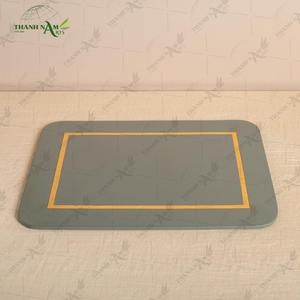 Natural Bamboo Coaster <b>Tray</b> – Eco Friendly Bamboo <b>Drink</b> Coaster for Table & Home Decor - Product Image 6