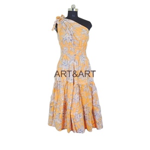 ชุดเดรสผ้าฝ้ายพิมพ์ลายดอกไม้สไตล์อินเดียชุดคลุมอาบน้ำสไตล์หวานสำหรับผู้หญิงเสื้อโค้ทขนาดฟรีกระดุมเสื้อลำลองฮิปฮอปแบบทางการสำหรับฤดูร้อน - Product Image 3