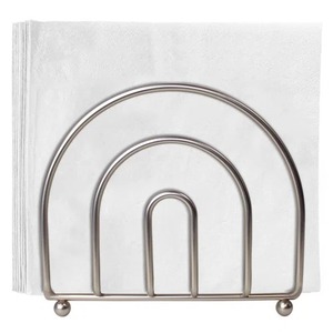 Geometric Metal Napkin <b>Holder</b> Stand Contemporary Tabletop <b>Tissue</b> <b>Holder</b> Decorative Dining Table Napkin Organizer for <b>Kitchen</b> - Product Image 6