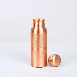 Bouteille d'eau en cuivre d'Inde, pure à 100%, 1000 ml, emballage de qualité supérieure, grossiste d'Inde - Product Image 2