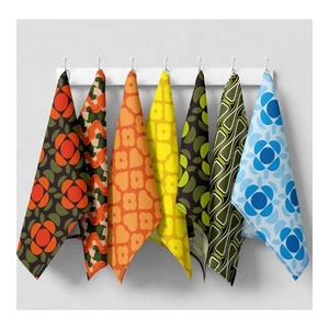 Multi-Purpose Geometric Design Printed Eco-Friendly Quick-Dry Customizable High Quality Strong Water Absorption Washable Towels - Product Image 1